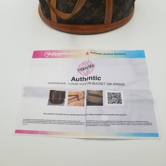 Louis Vuitton Louise Bucket Shoulder Bag Monogram Brown Canvas w/COA - Picture 13 of 13
